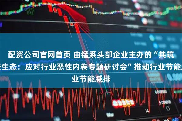 配资公司官网首页 由锰系头部企业主办的“共筑健康生态：应对行业恶性内卷专题研讨会”推动行业节能减排